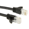 Cable LAN de red Ethernet plano ultrafino CAT6, longitud: 5 m (negro)