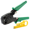 Multiherramienta RJ45 RJ12 RJ11 Cable Crimper Crimp PC Network Herramientas manuales (verde)