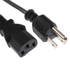 Cables de alimentación de CA de 3 clavijas universales de EE. UU. Para computadora de escritorio, impresora, monitor, enchufe, longitud del cable: 1,2 m