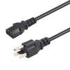 Cables de alimentación de CA universales de 3 clavijas de EE. UU. Para computadora de escritorio, impresora, monitor, enchufe, longitud del cable: 1,5 m