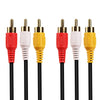 Cable AV RCA estéreo de audio y video de calidad normal, longitud: 3 m