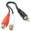 2 RCA AV hembra a 1 RCA macho Y adaptador de cable de video divisor, longitud: 26,5 cm