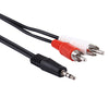 Cable de audio macho estéreo a RCA con conector jack de 3,5 mm de buena calidad, longitud: 1,5 m