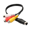 TV de 4 pines S-Video to RCA Converter AV Female Adapter, Longitud: 20cm