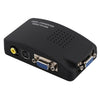 Conversión de video de alta resolución (BNC) y S-Video a VGA (negro)
