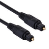 Cable de audio digital de fibra óptica con enchufe macho a macho de 4.0 mm OD para DVD HDTV, longitud: 2 m (negro)