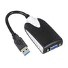 Adaptador de pantalla USB 3.0 a VGA, resolución: 1920 x 1080 (negro)