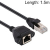 RJ45 hembra a macho CAT5E cable de extensión de bloqueo de tornillo de montaje en panel de red, longitud: 1,5 m