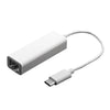Adaptador Ethernet USB-C / Type-C 3.1 de alta velocidad de 10 cm, Para MacBook de 12 pulgadas / Chromebook Pixel 2015, longitud: 10 cm (blanco)