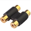 2 conectores RCA hembra a hembra