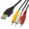 Cable USB a 3 x RCA macho, longitud: 1,5 m