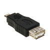 Adaptador OTG macho USB 2.0 A hembra a micro USB de 5 pines (negro)