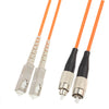 Puente de fibra óptica multimodo de doble núcleo SC-FC, longitud: 3 m