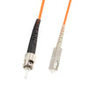 Puente de fibra óptica multimodo de un solo núcleo SC-ST, longitud: 3 m