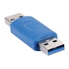 Adaptador USB 3.0 AM a AM (azul)