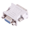 Convertidor adaptador de monitor de video hembra VGA de 24 + 5 a 15 pines DVI-I macho de doble enlace (gris)