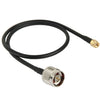 Cable convertidor N macho a RP-SMA, longitud: 50 cm (negro)