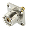 Adaptador SMA hembra a UHF (plateado)