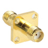 Adaptador coaxial SMA hembra a SMA hembra (dorado)