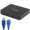 CR-H302 Mirror Surface 4 puertos USB 3.0 Super Speed 5Gbps HUB + 60cm USB 3.0 Transmission Cable (Negro)
