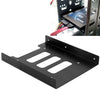 SSD HDD 2.5 pulgadas a 3.5 pulgadas Convertidor de disco duro Soporte de adaptador de soporte de metal (Negro)