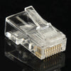 Enchufe modular de conector RJ45 de alto rendimiento de 100 piezas, dorado: 3u 3 pies