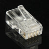 Enchufe modular de conector RJ45 de 100 piezas, dorado: 3u