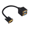 Cable divisor VGA macho a 2 VGA hembra de 30 cm (negro)
