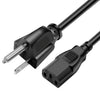 Cable de alimentación de CA para computadora portátil de EE. UU. De 3 puntas de alta calidad, longitud: 1,8 m