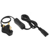 Cable de alimentación de CA de 2 clavijas estilo Reino Unido con interruptor 304, longitud: 1,2 m (negro)