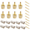 Adaptador de conector RF de pin macho SMA de crimpado chapado en oro de 10 piezas para cable RG174 / RG316 / RG188 / RG179