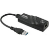 Adaptador Ethernet USB 3.0 10/100/1000 Mbps para computadoras portátiles, Plug and Play (Negro)