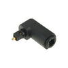 Adaptador de audio digital TOSLINK de ángulo recto de 90 grados de cuadrado a cuadrado chapado en oro de alta calidad óptico