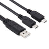 Cable USB 2.0 macho a 2 micro USB macho, longitud: unos 30 cm