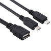 Cable USB 2.0 hembra a 2 micro USB macho, longitud: unos 30 cm