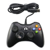 Gamepad controlador con cable USB 2.0 para XBOX360, Plug and Play, Longitud del cable: 2.5 m (Negro)