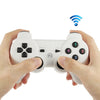 Controlador inalámbrico Double Shock III, Manette Sans Fil Double Shock III para Sony PS3, tiene acción de vibración (con logotipo) (blanco)