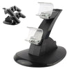 2 x Soporte de estación de carga USB / Soporte de carga del controlador para PS4 (negro)