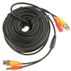Cable de vídeo de alimentación de cámara de seguridad CCTV, longitud: 20 m (negro)