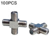 100 PCS 1 F Hembra a 3 F Hembra Jack 4 Way F Splitter TV Coax Adaptador Conector