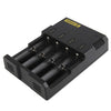 Cargador de batería de litio universal para 26650/22650/18650/17670/18490/17500/17335/16340/14500/10440 (100V - 240V) (negro)