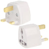 Adaptador de enchufe, adaptador de corriente de viaje con enchufe británico (blanco)