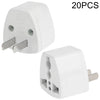 Adaptador de enchufe de pared de viaje de 20 piezas, enchufe de EE. UU.