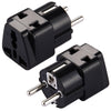 Enchufe universal portátil WD-9 a (francés / alemán) Adaptador de enchufe de la UE Convertidor de viaje de toma de corriente