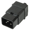 Adaptador de enchufe de toma de corriente de viaje universal de pared de CA macho de 3 clavijas (negro)