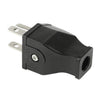 Adaptador de enchufe de enchufe de viaje universal de pared de CA macho de EE. UU. (Negro)