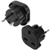 Enchufe del Reino Unido de alta calidad al enchufe de la UE Adaptador de enchufe de viaje universal de pared de CA (negro)