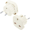 Enchufe del Reino Unido de alta calidad al enchufe de la UE Adaptador de enchufe de enchufe de viaje universal de pared de CA (blanco)