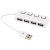 HUB USB 2.0 de 4 puertos con 4 interruptores (blanco)