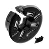 Adaptador divisor USB HUB 2.0 USB de 4 puertos con taza antipolvo (negro)